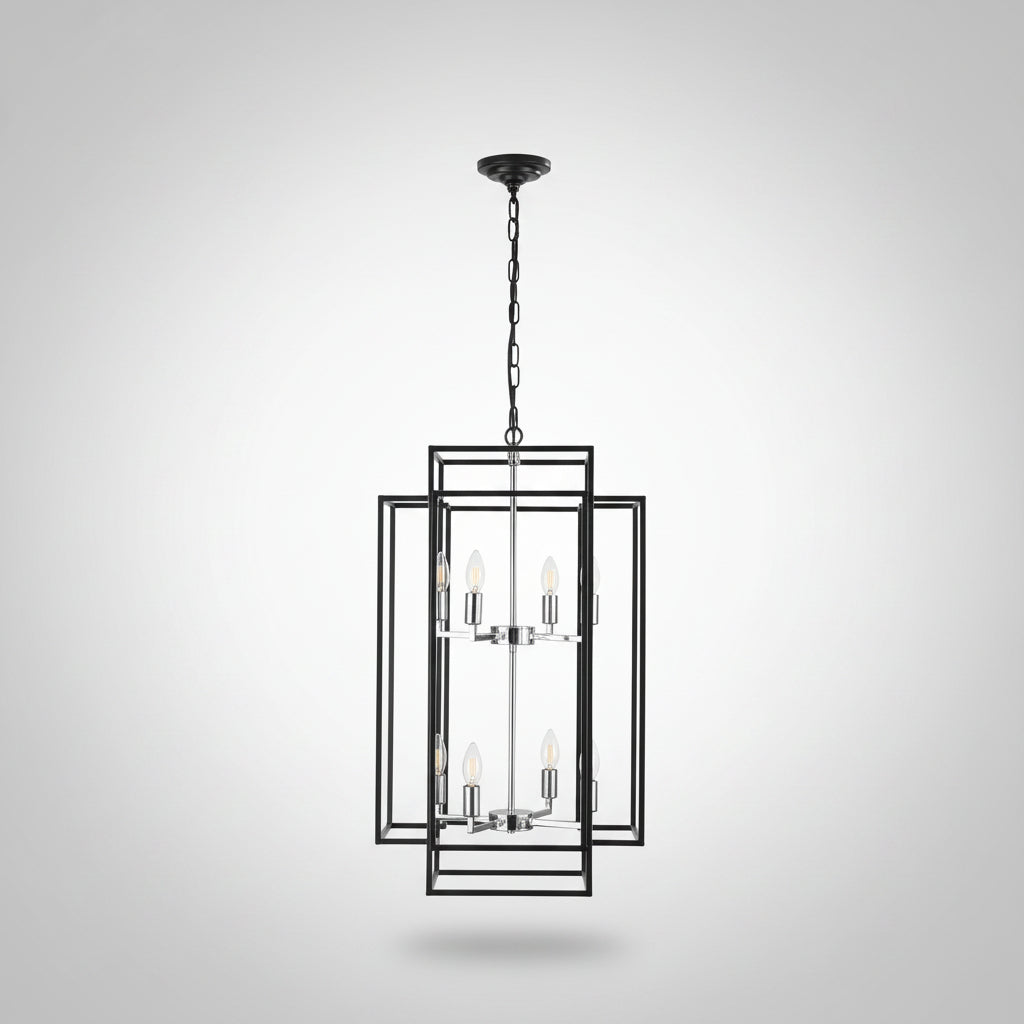 Black ceiling chandelier for kitchen island lighting