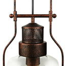 Close-up of a vintage-style copper lantern with a white background