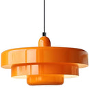 Orange pendant lamp on a white background