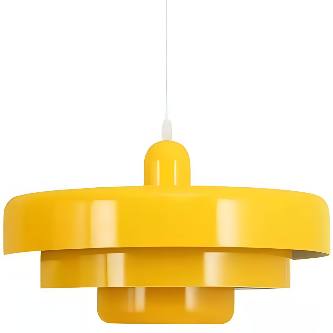 Yellow pendant lamp on a white background