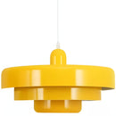 Yellow pendant lamp on a white background
