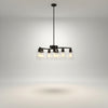 9 Light Black Chandelier Ceiling Light Fixture with Clear Glass Shades for Dining Room Kitchen Island Living Room Bedroom Entryway