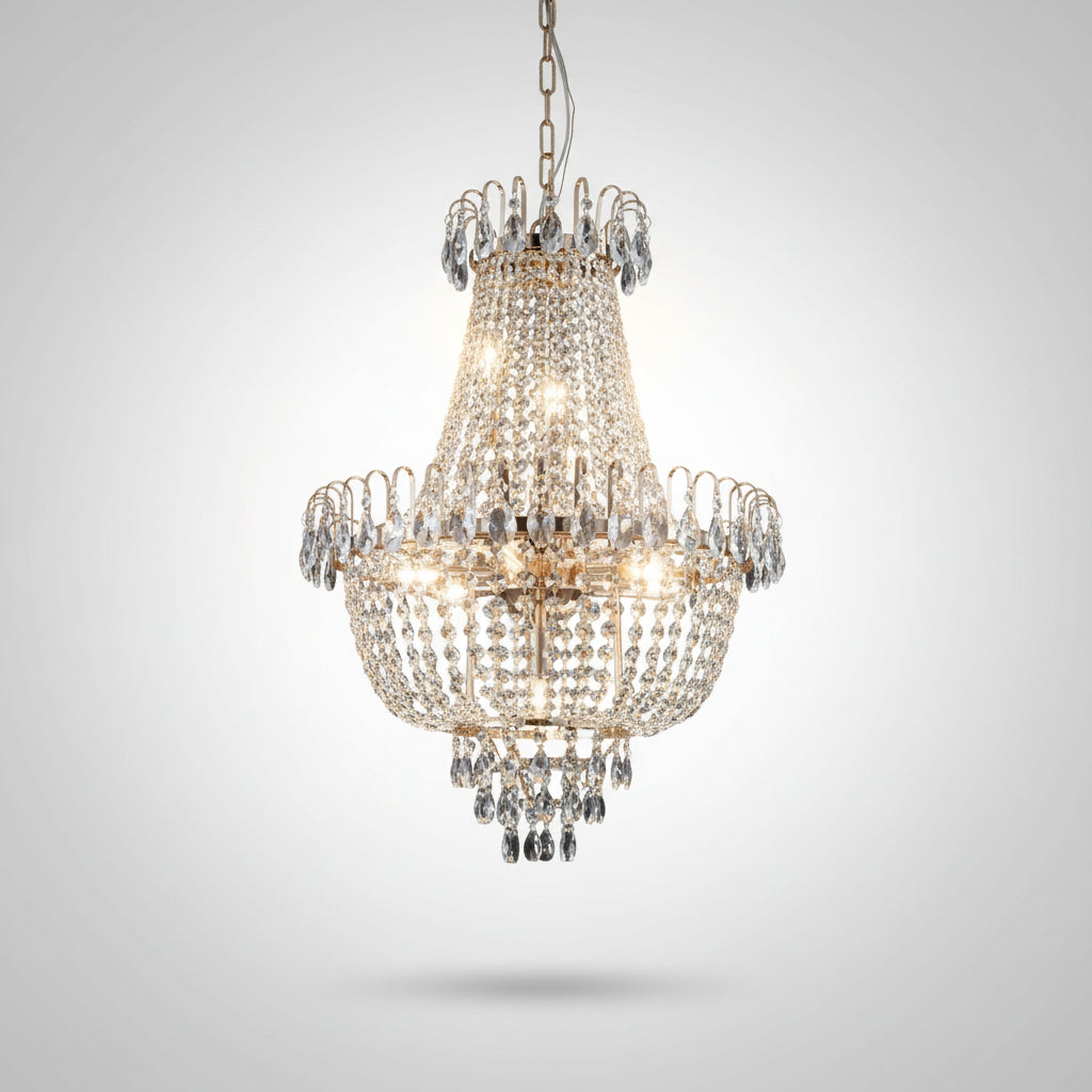 Gold Crystal Chandelier for Dining Room