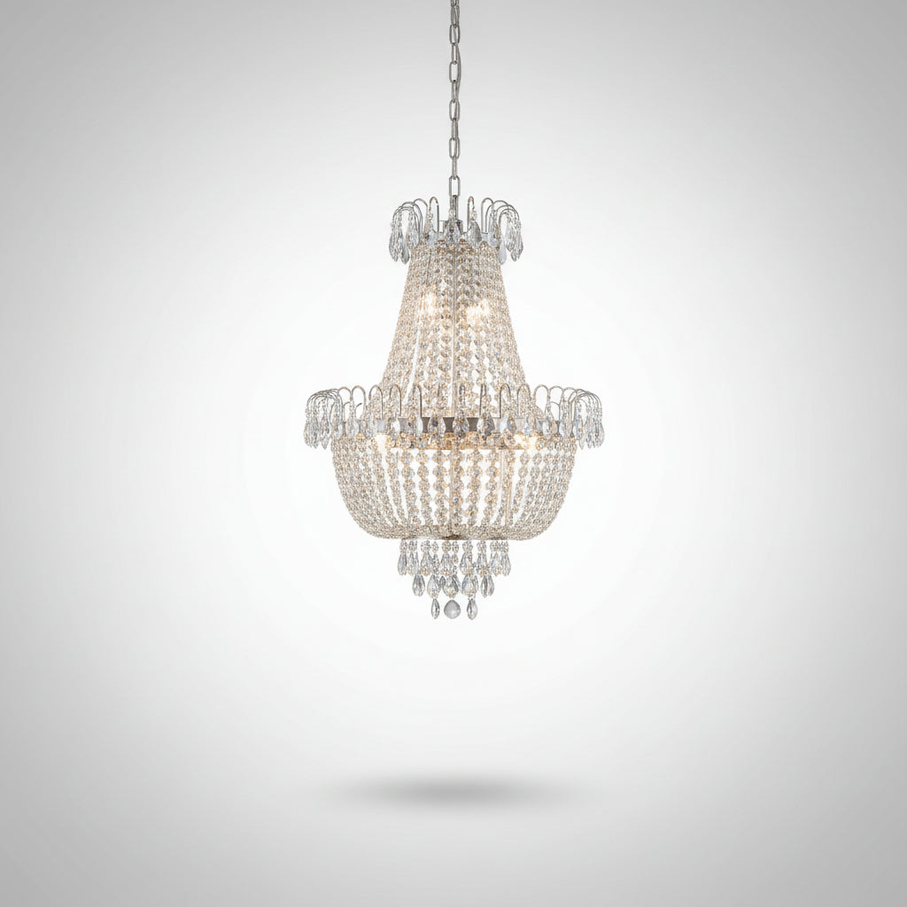 Large Gold Crystal Chandelier for Living Room Ceiling